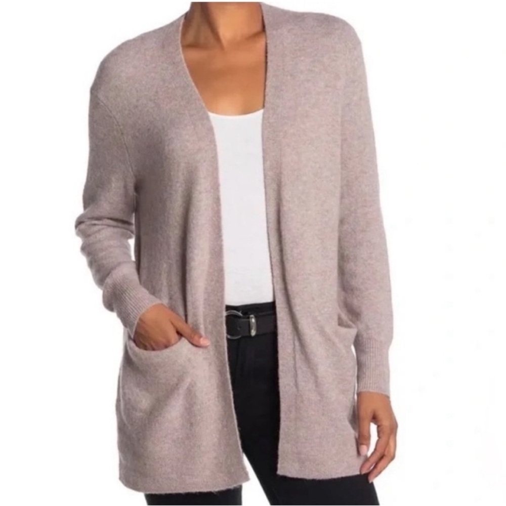 Madewell S Cozy Walker Heather Boysenberry open front cardigan M4226
